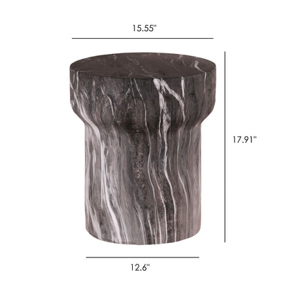 the Modern Geometric Outdoor Marble End Table