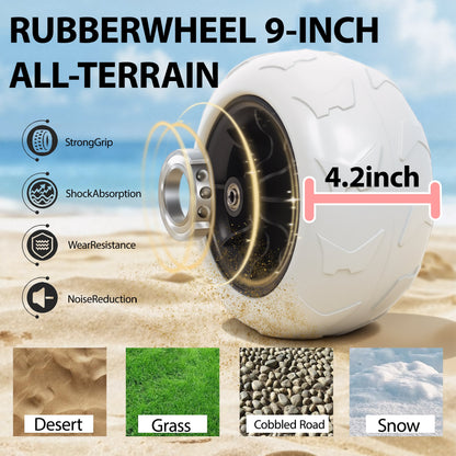 Beach Wagon with Big Wheels for Sand 500lbs Capacity HouseOfZazla all-terrain wheels on Tampa Home & Garden Store