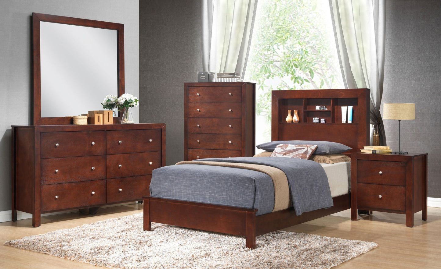 Stylish and Transitional Wooden Bed Frame
