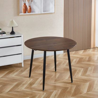 Extendable Dining Table with Durable Metal Legs