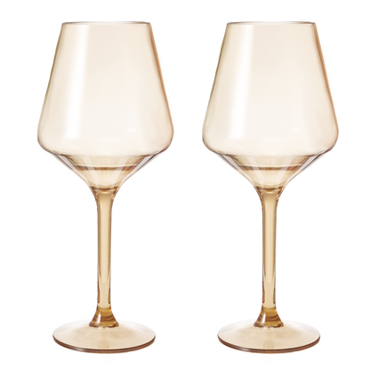 Saint Tropez Acrylic Stemmed Wine Glass Set of 2