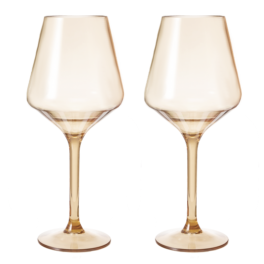 Saint Tropez Acrylic Stemmed Wine Glass Set of 2