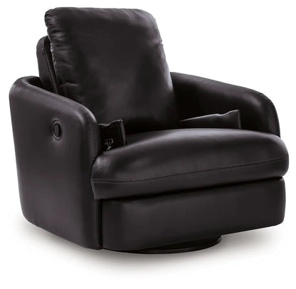 Modmax II Swivel Glider Recliner chair in black leather by Unique Piece Furniture on Tampa Home & Garden Store