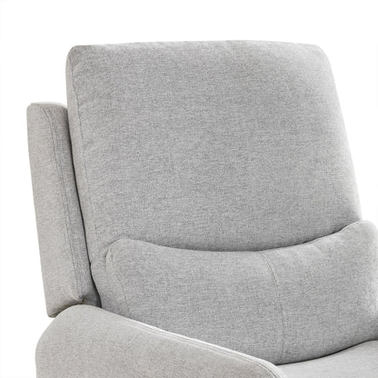Dublin 30in swivel power recliner arm chair in heathered gray fabric with cushioned back on Tampa Home & Garden Store