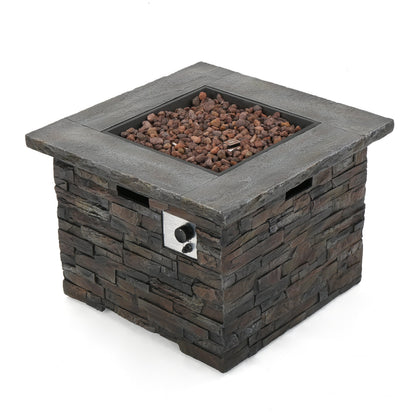 HouseOfZazla 33' SQUARE MGO FIRE PIT 40000 BTU with lava rock fill on Tampa Home & Garden Store