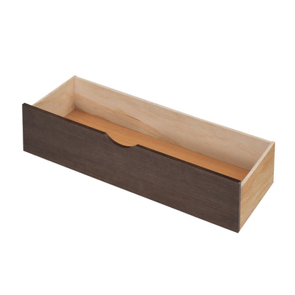 HouseOfZazla storage platform bed with pull-out shelves and 2 drawers, dark wood on Tampa Home & Garden Store