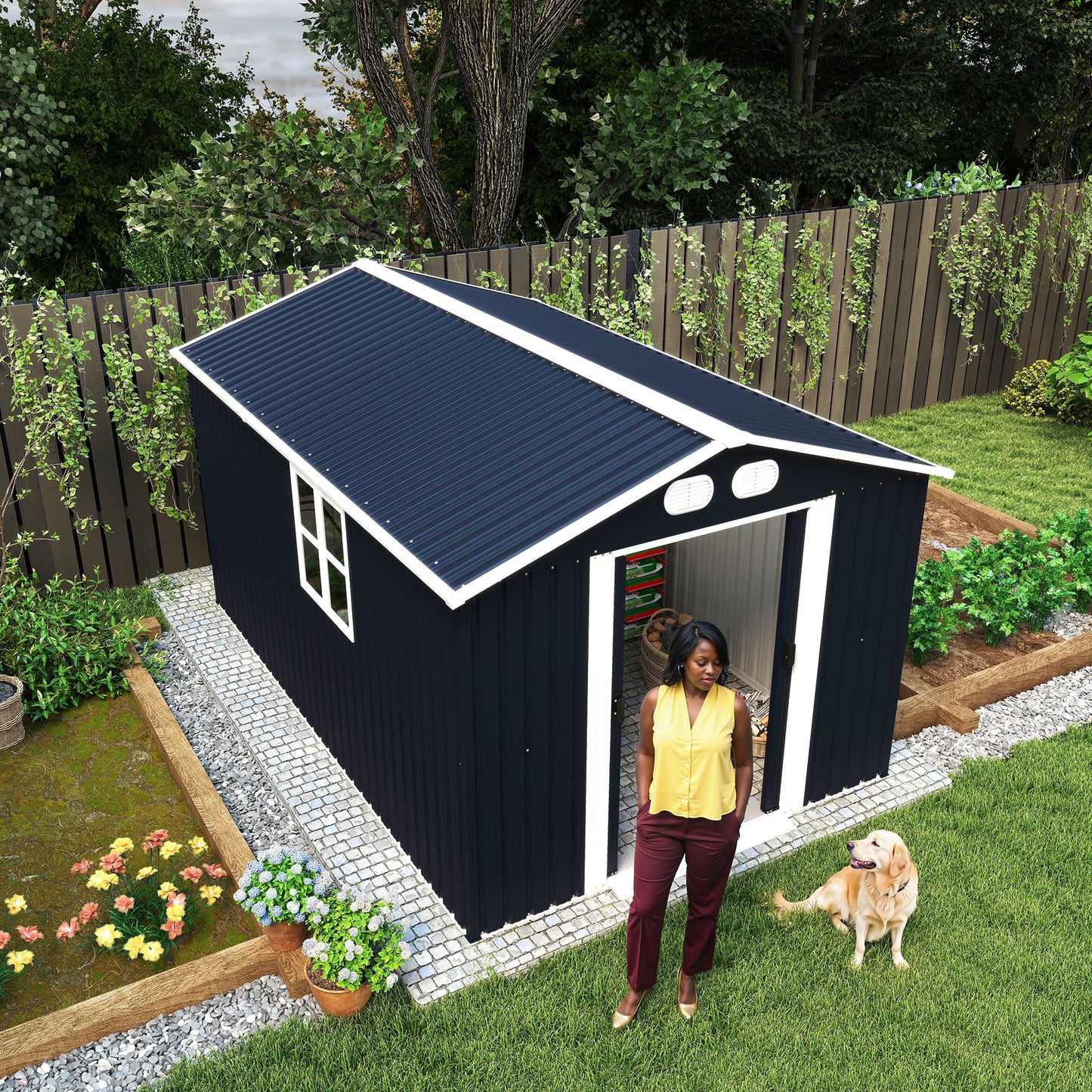 Campcraft 8x12 Outdoor Metal Storage Shed