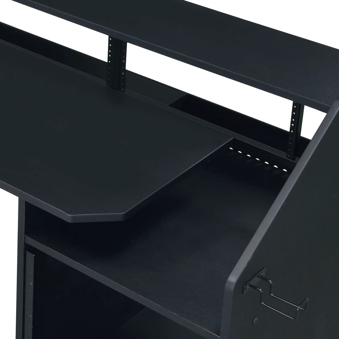 Annette Music Desk black finish with adjustable rails and 2 shelves by Unique Piece Furniture on Tampa Home & Garden Store