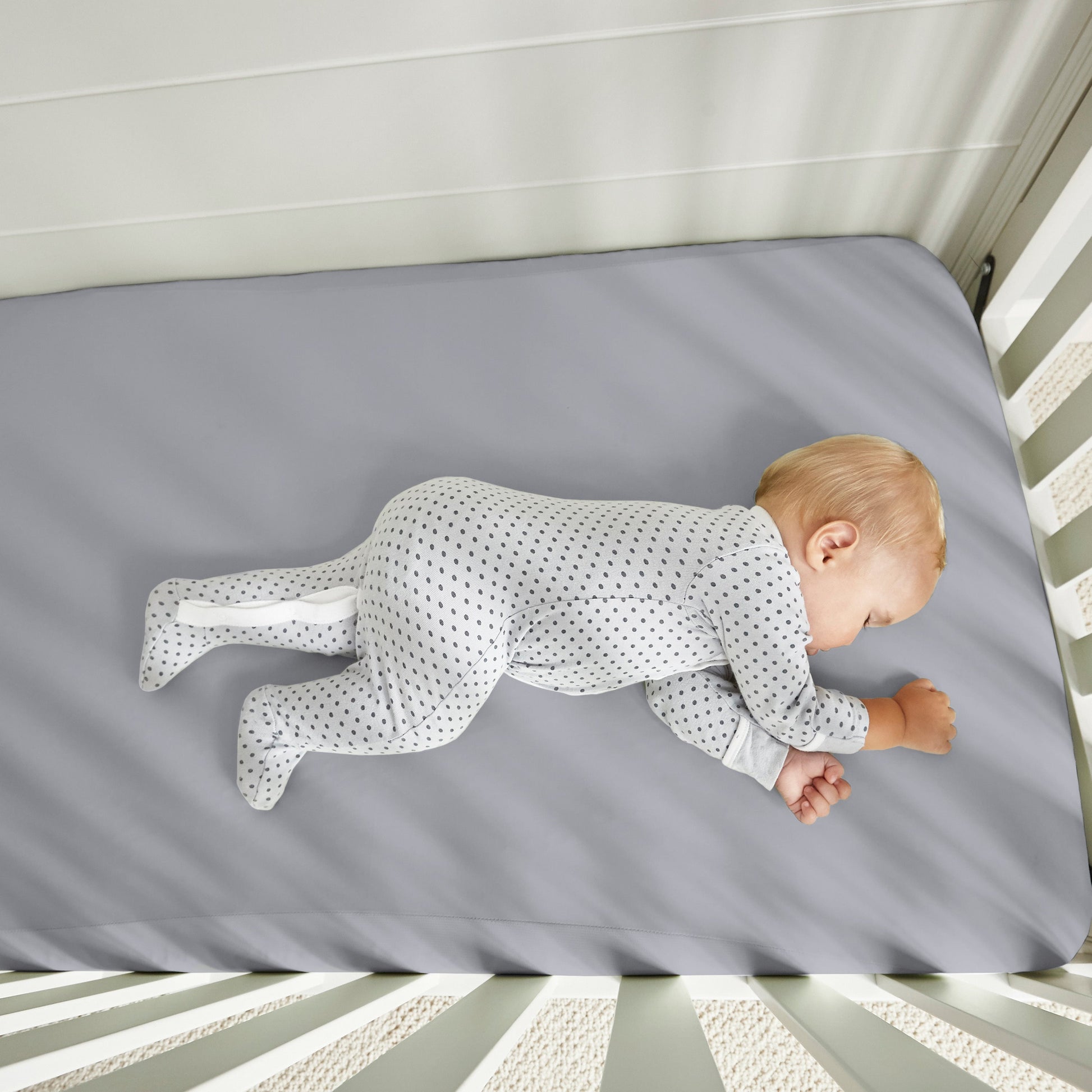 BedGear Hyper-Linen Crib Sheet Light Grey for crib bedding on Tampa Home & Garden Store