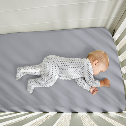 BedGear Hyper-Linen Crib Sheet Light Grey for crib bedding on Tampa Home & Garden Store