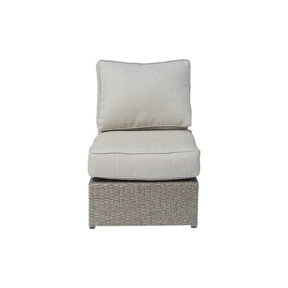 Outdoor Wicker Sectional with Weather Cushions