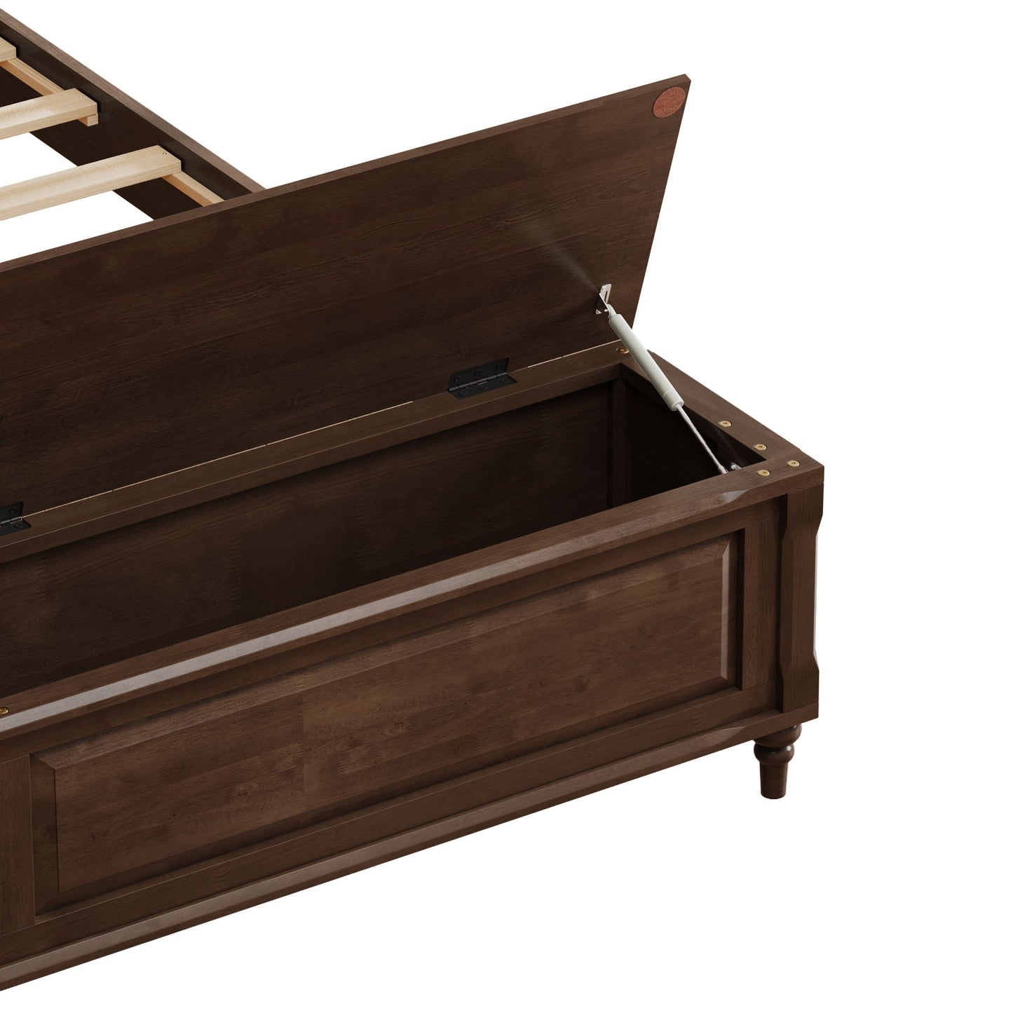 Modern Sleigh Bed with Tall Headboard and Bench