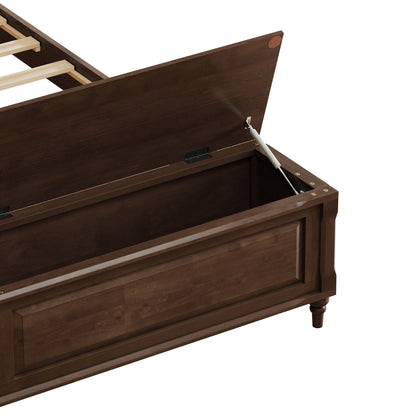 Modern Sleigh Bed with Tall Headboard and Bench