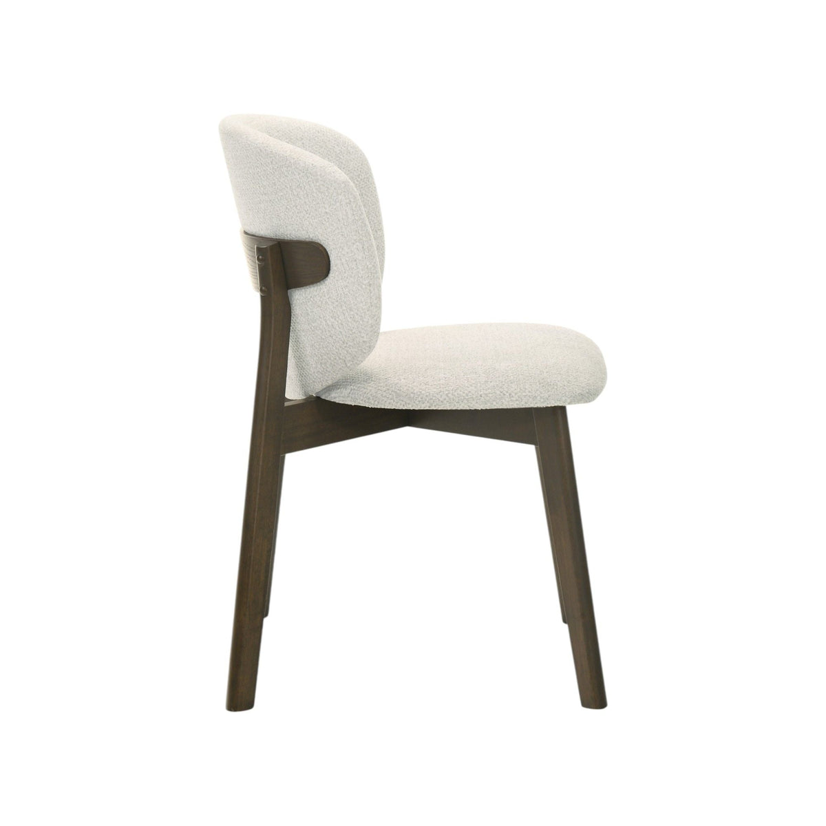 Gray & Walnut Side Chair with Cushion, wood frame, set of 2 by HouseOfZazla on Tampa Home & Garden Store