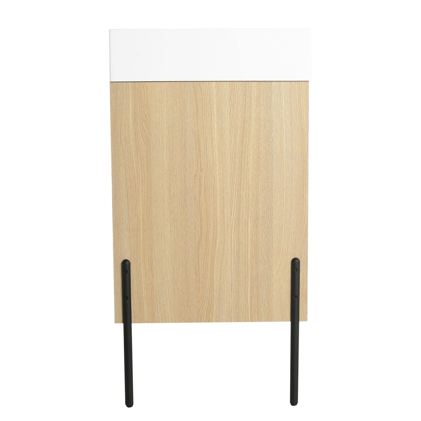 HouseOfZazla modern bathroom vanity with white resin sink top and light oak storage cabinet on Tampa Home & Garden Store