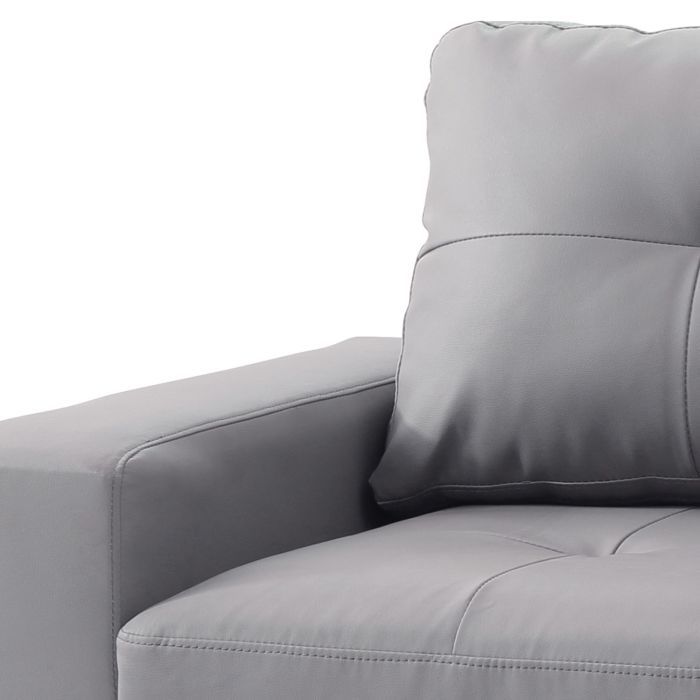 Upholstered track-arm loveseat in dark gray fabric on Tampa Home & Garden Store