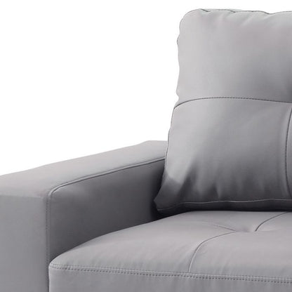 Upholstered track-arm loveseat in dark gray fabric on Tampa Home & Garden Store