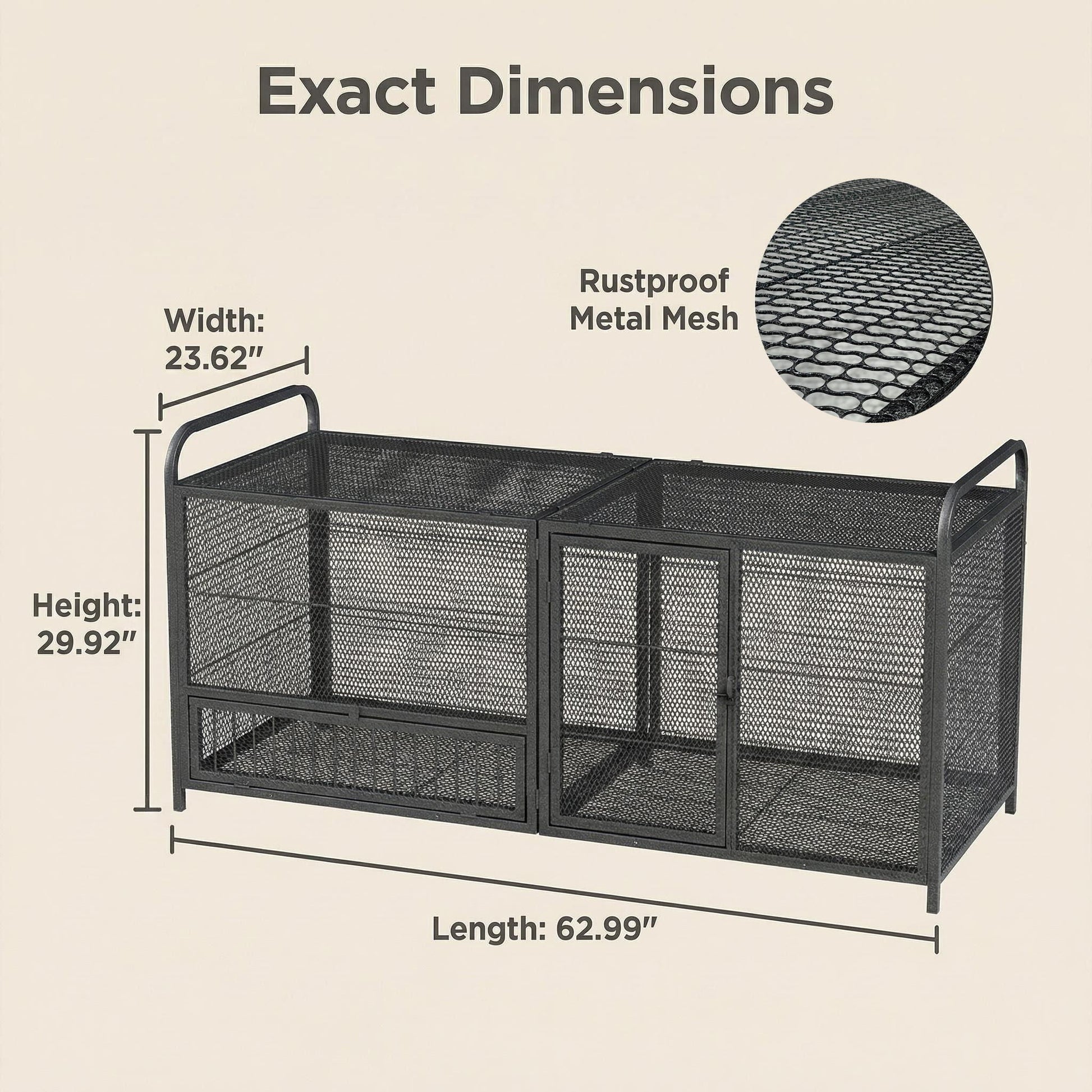 Chicken Cage Poultry Breeding Coop black rustproof metal mesh HouseOfZazla on Tampa Home & Garden Store