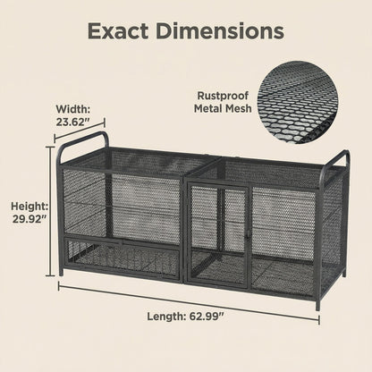 Chicken Cage Poultry Breeding Coop black rustproof metal mesh HouseOfZazla on Tampa Home & Garden Store
