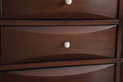 Media Chest with modern beveled drawer fronts in dark wood, silver knobs by HouseOfZazla on Tampa Home & Garden Store