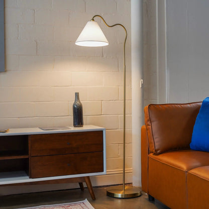 Majestic Ring Base Lamp With Triangle Drum Shade