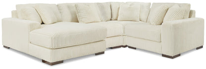 Lindyn Sectional Sofa with Cord Upholstery