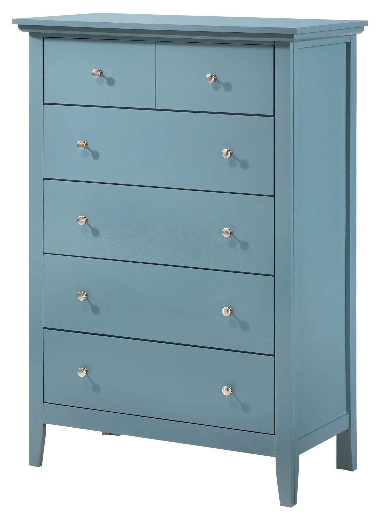 Hammond chest accent dresser in blue with silver knob pulls by Unique Piece Furniture on Tampa Home & Garden Store