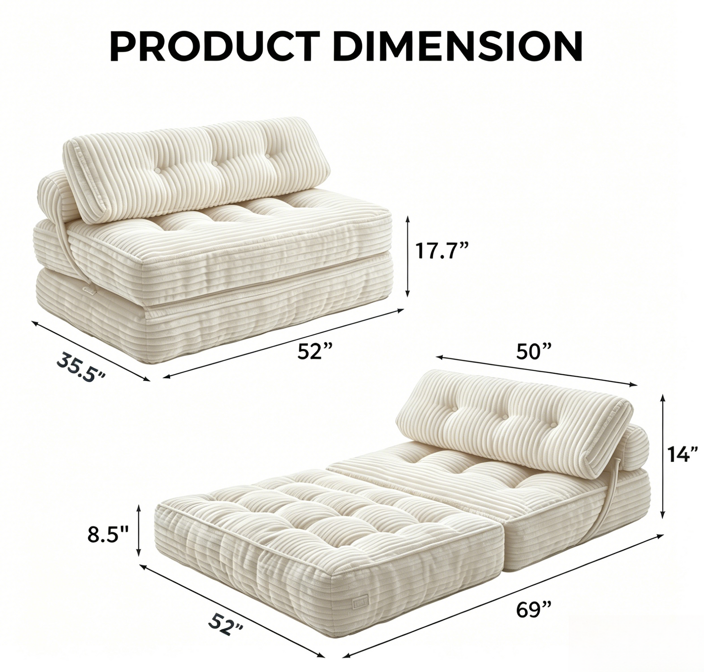 Folding Sofa Bed or Chair for a Cozy Living Room