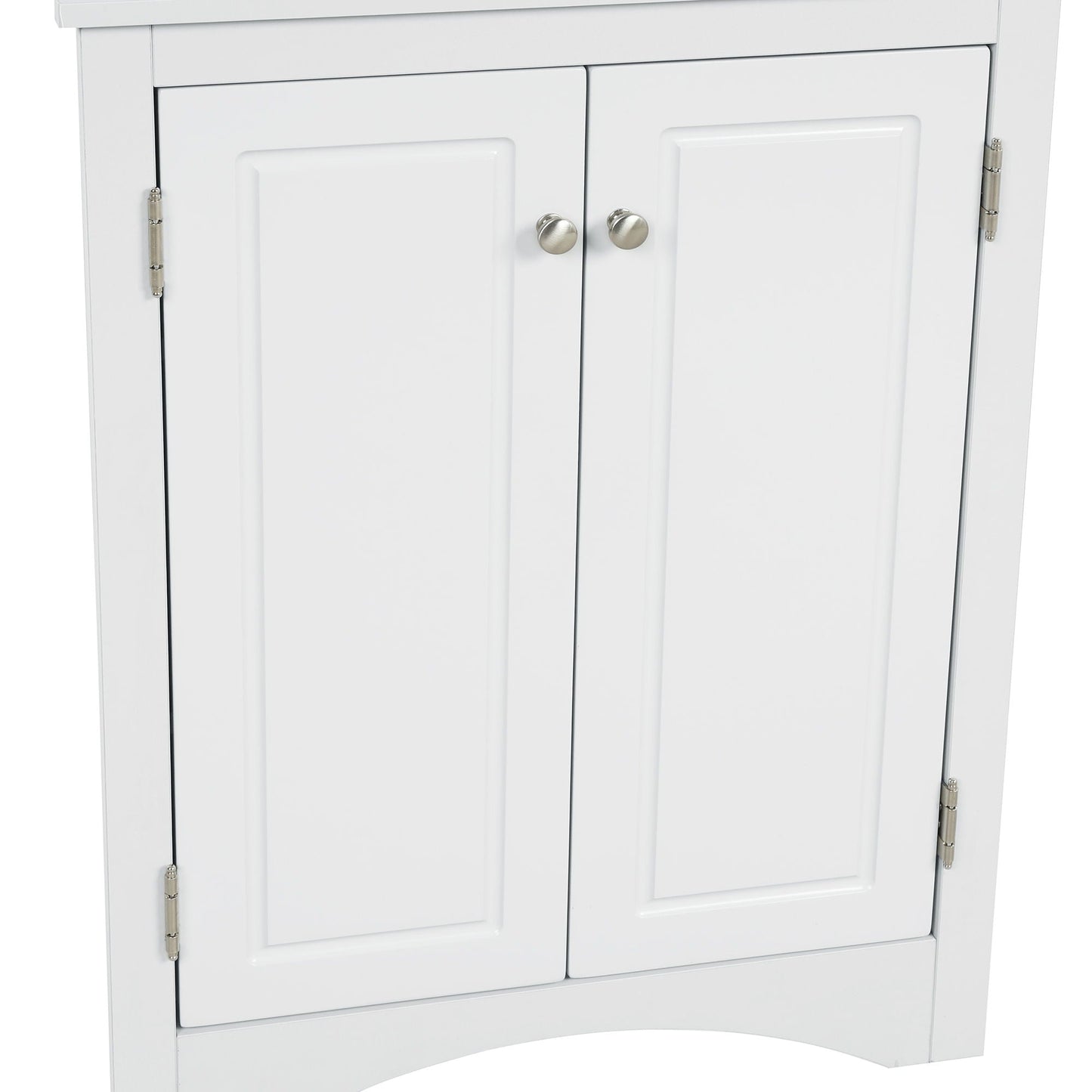 Triangle bathroom storage cabinet with adjustable shelves by HouseOfZazla white linen cabinet on Tampa Home & Garden Store