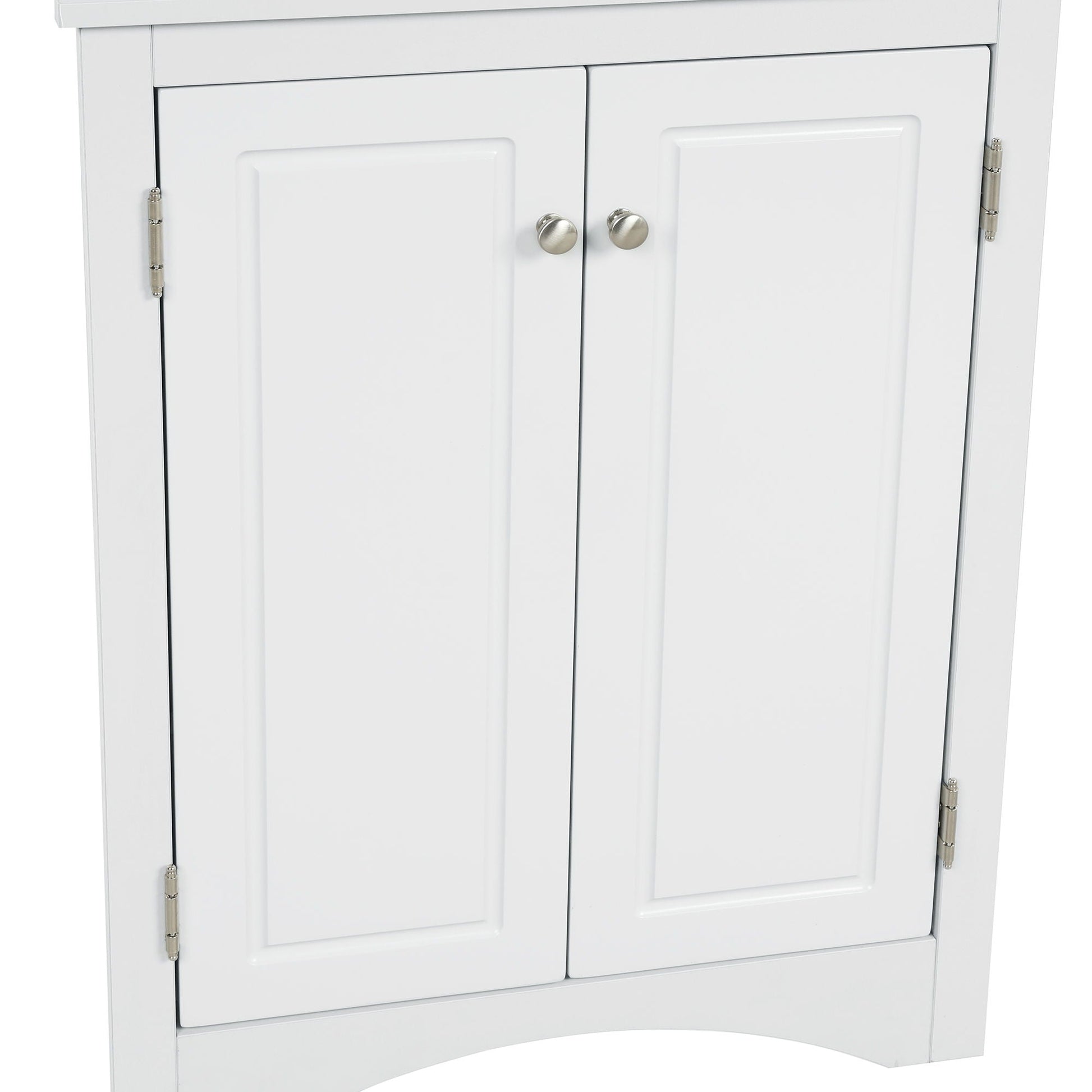 Triangle bathroom storage cabinet with adjustable shelves by HouseOfZazla white linen cabinet on Tampa Home & Garden Store