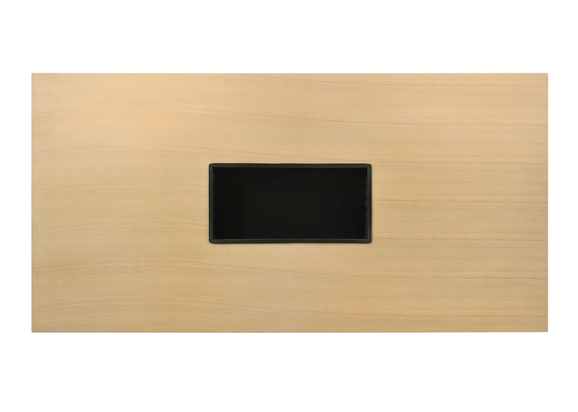 Blayde Natural Wood Dining Table with black center inset on Tampa Home & Garden Store