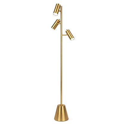 Lumina Floor Lamp With Rotary Switch Triple Spots