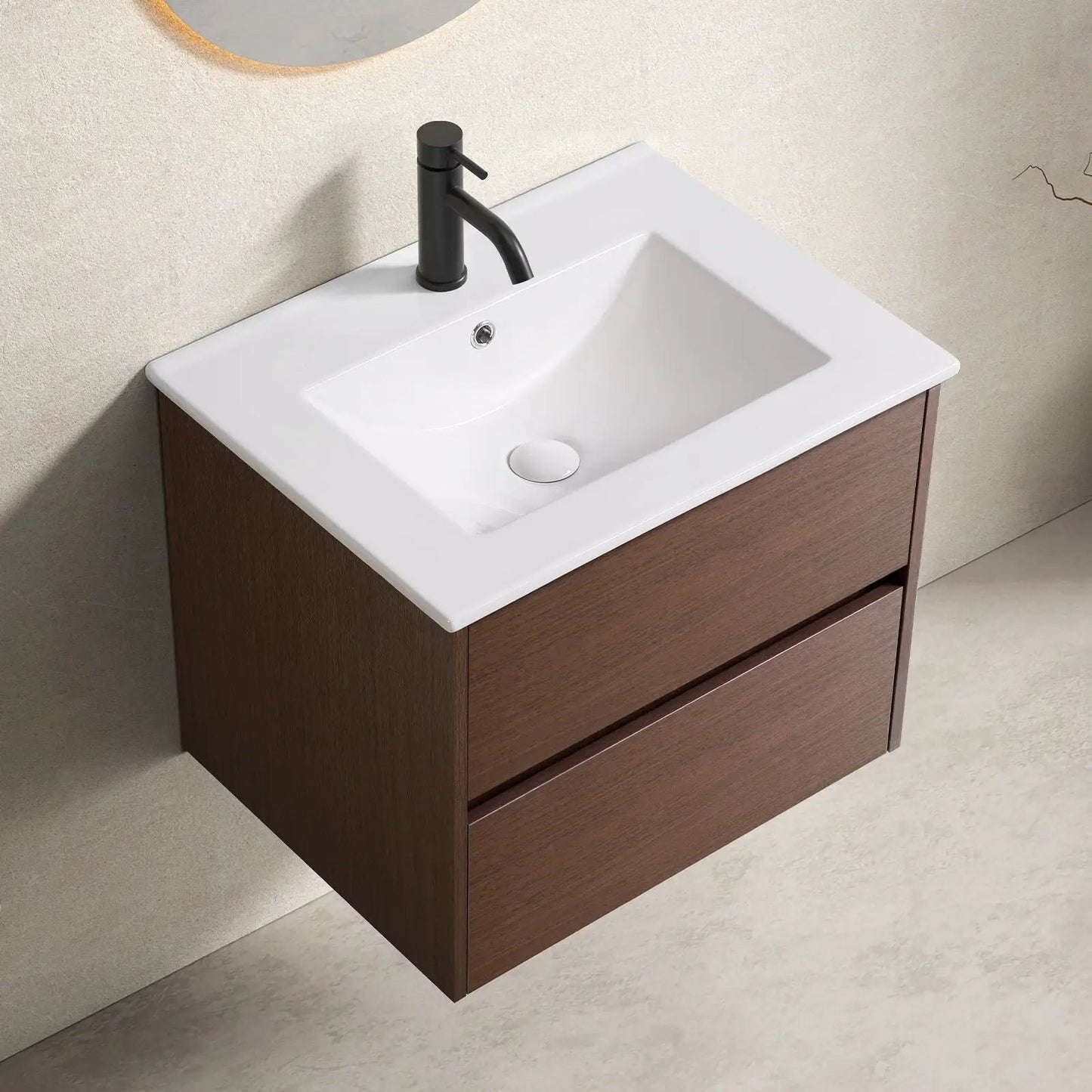 Wall Mounted Vanity With Soft Close Drawer
