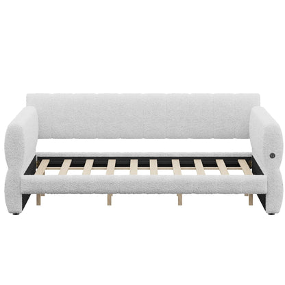 Upholstered Platform Bed With USB Charging Ports