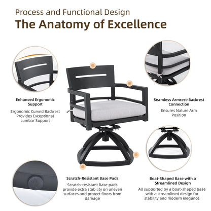 Outdoor Patio and Squircle Dining Table Set