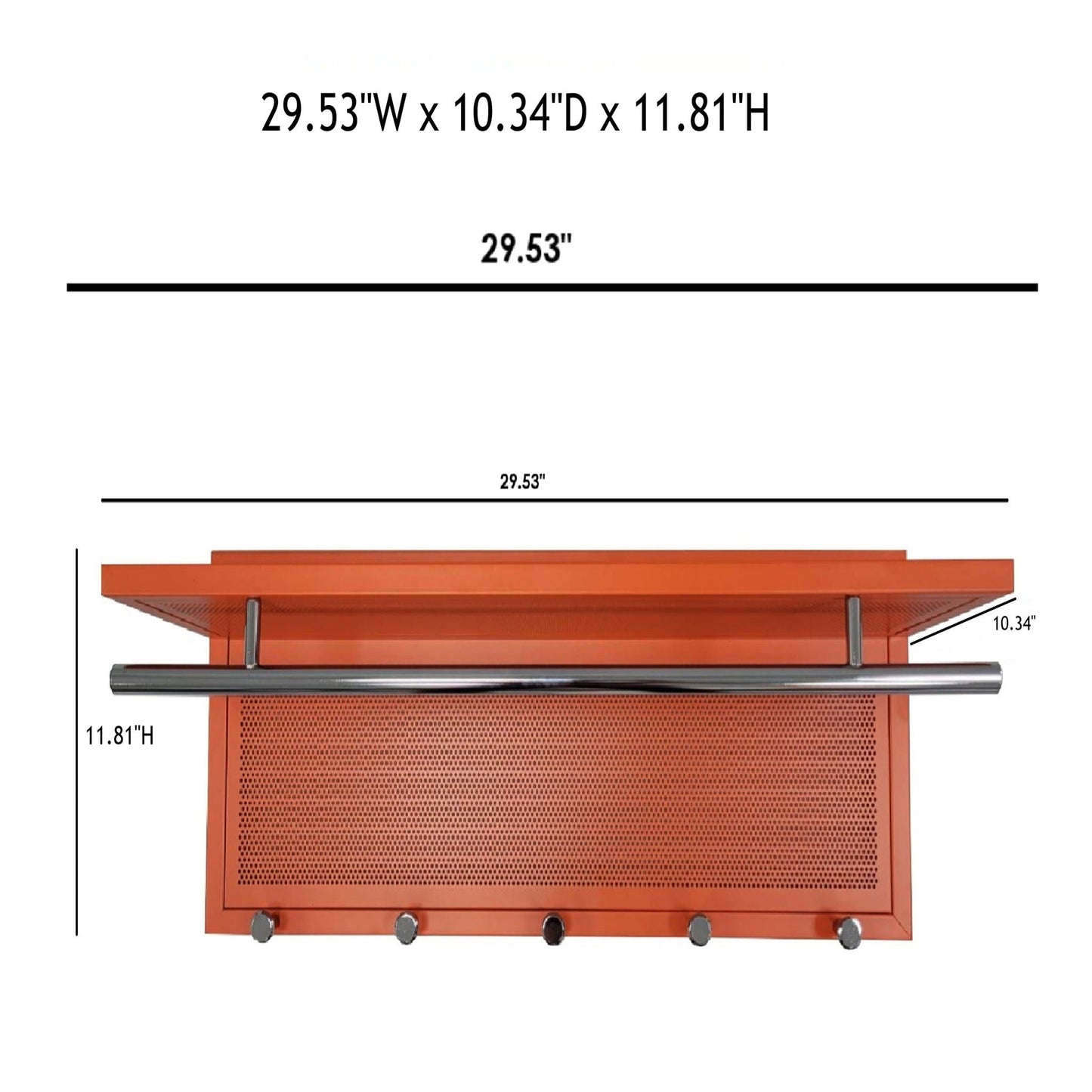 Esyspot Hook Wall Mount With Shelf for Storage