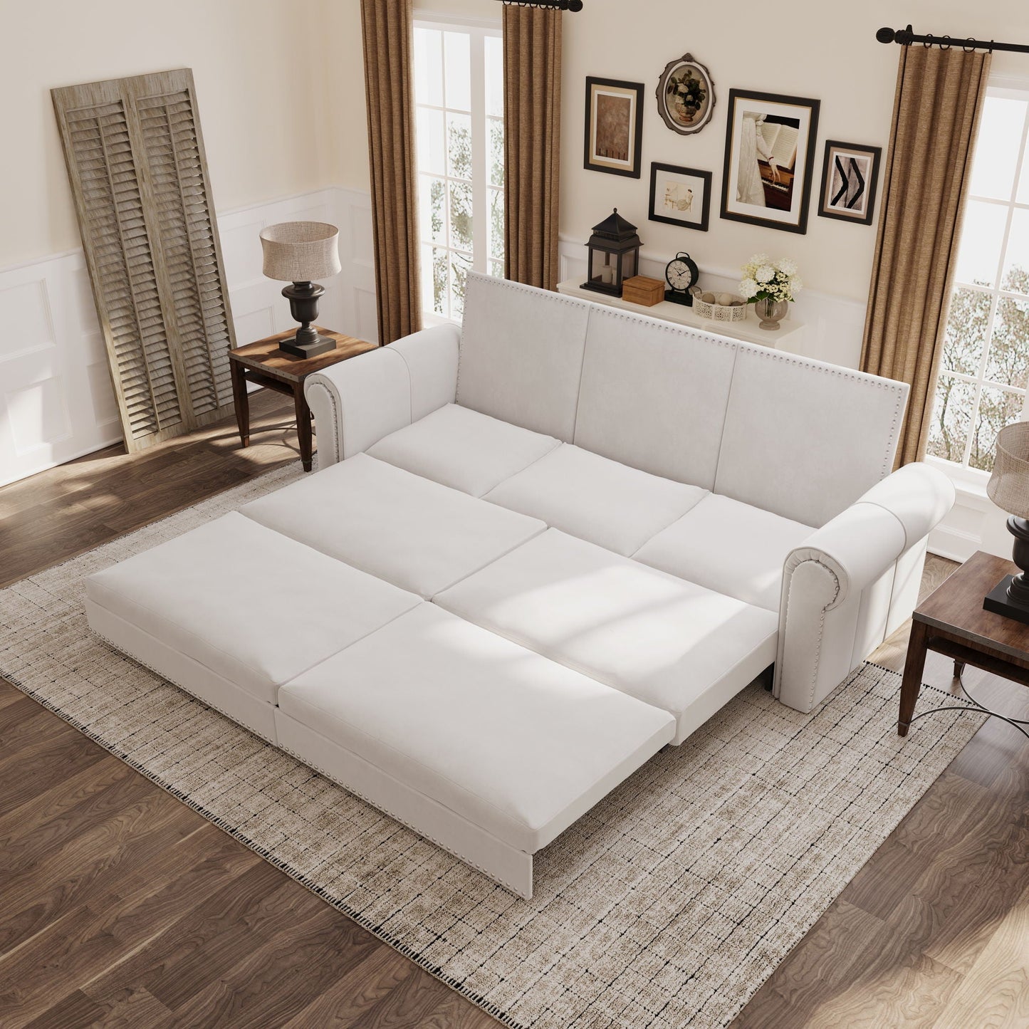 Convertible Pull Out Sofa Bed and Sleeper Unit