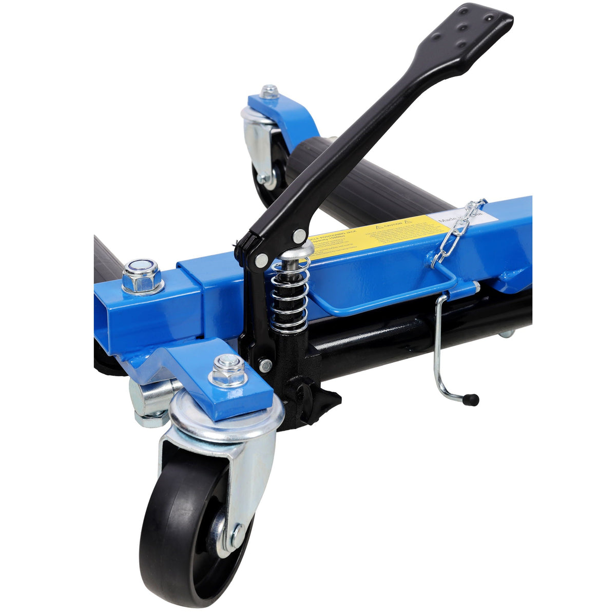 Hydraulic car wheel dolly set of 2 with foot pedal lift, blue and black, 1500 lb capacity on Tampa Home & Garden Store
