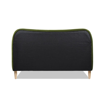 Curved Headboard and Upholstered Platform Bed