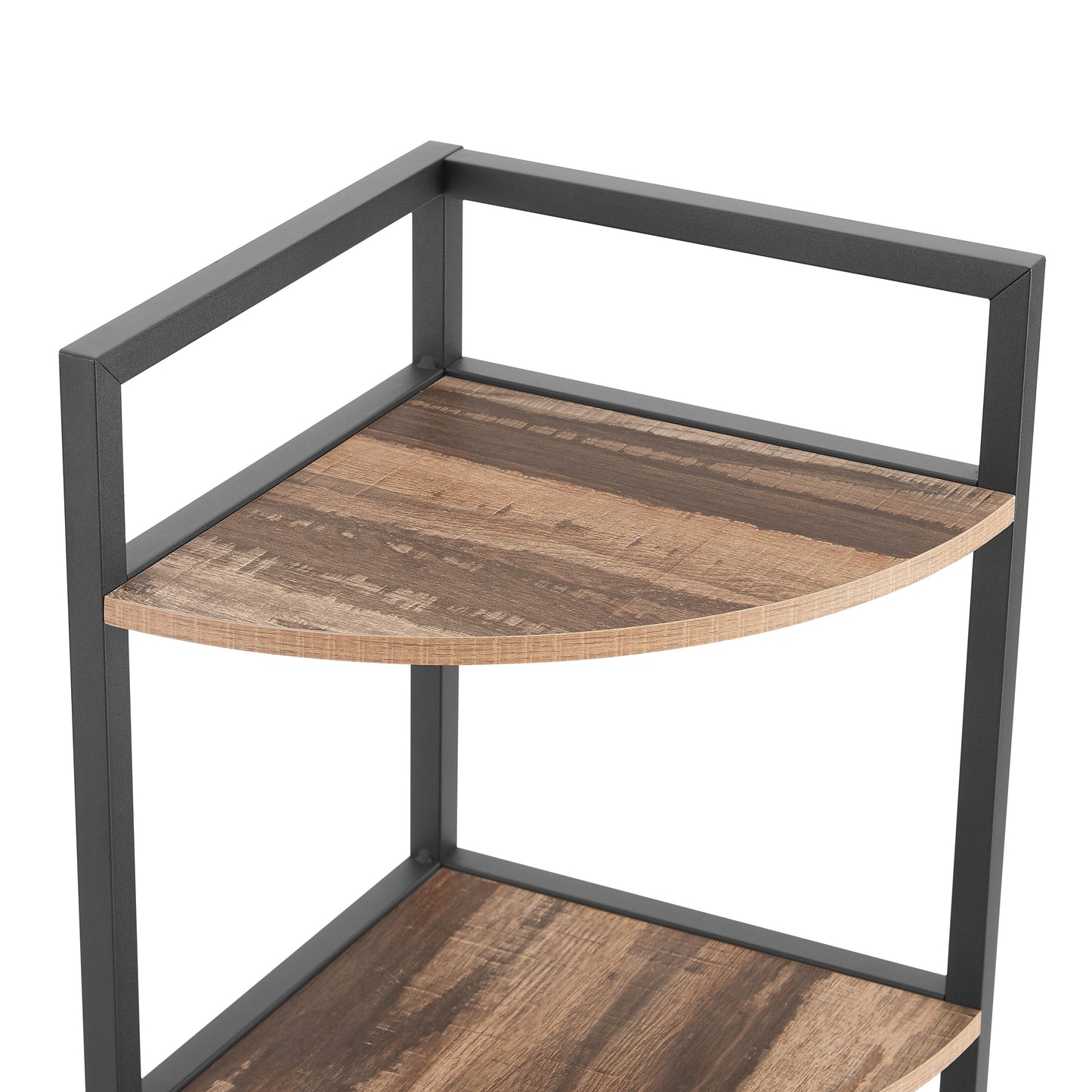 6-story corner open bookshelf modern bookshelf wooden frame independent bookshelf unit, country brown - Tampa Home & Garden Store