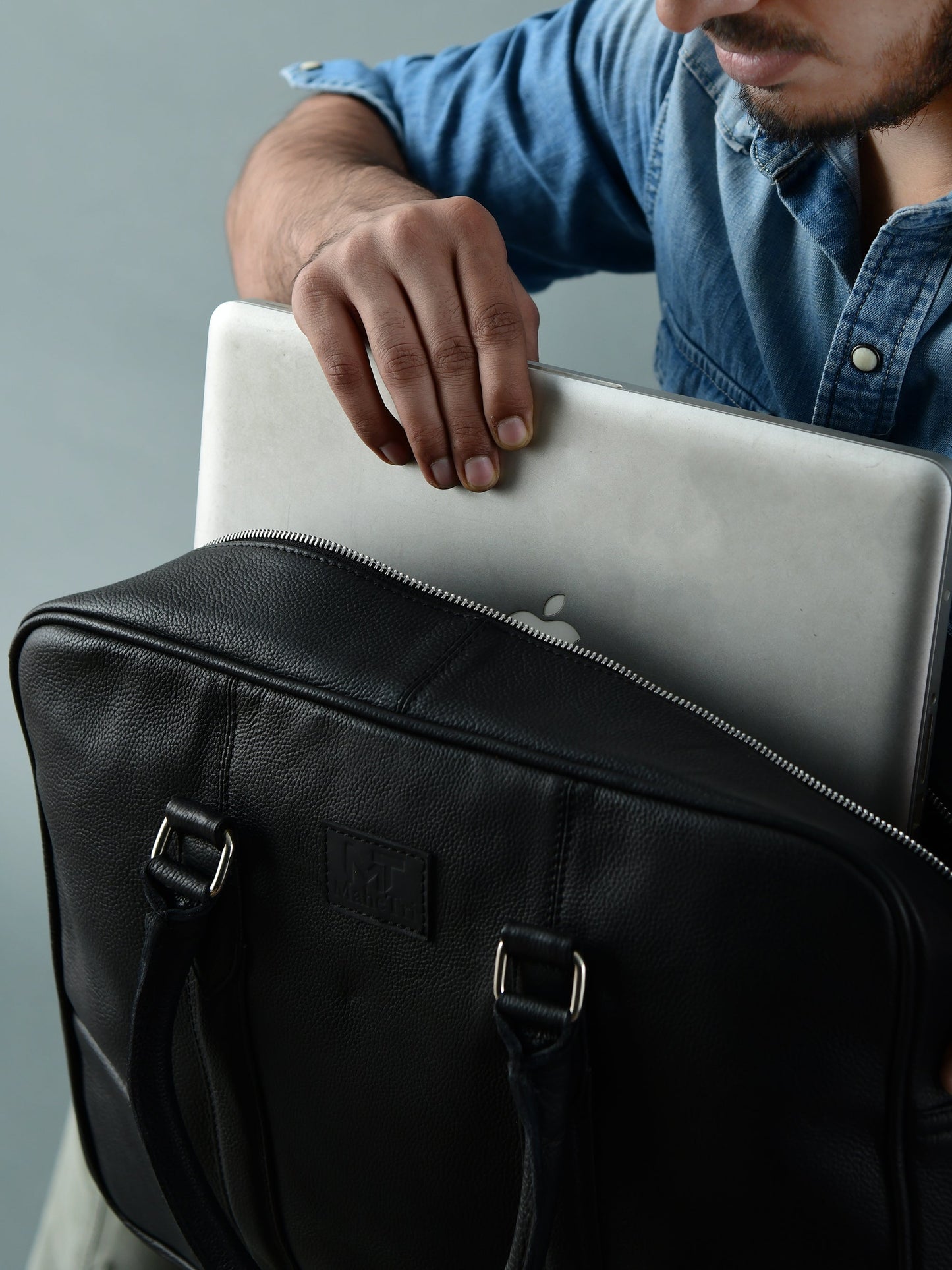 Texas Black Leather Briefcase - Tampa Home & Garden Store