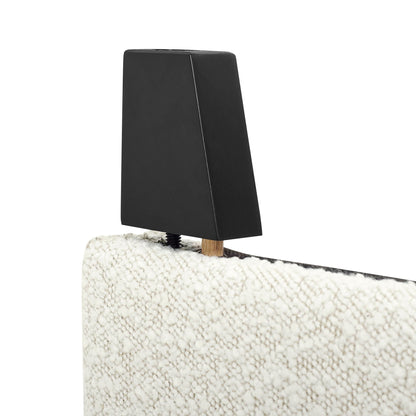 Platform Bed with Upholstered Headboard and Frame