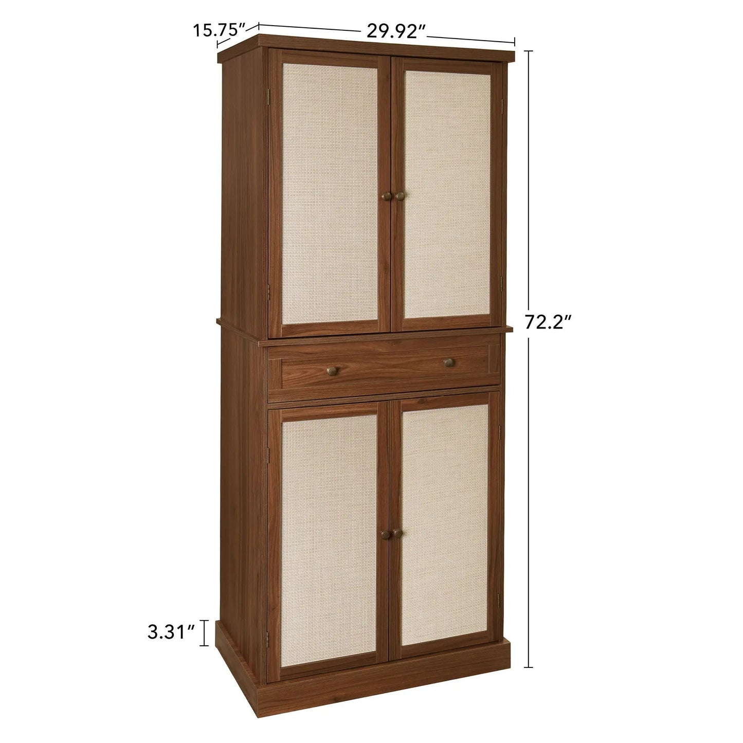 4 Door Storage Cabinet with 1 Drawer cane doors adjustable shelves Unique Piece Furniture on Tampa Home & Garden Store