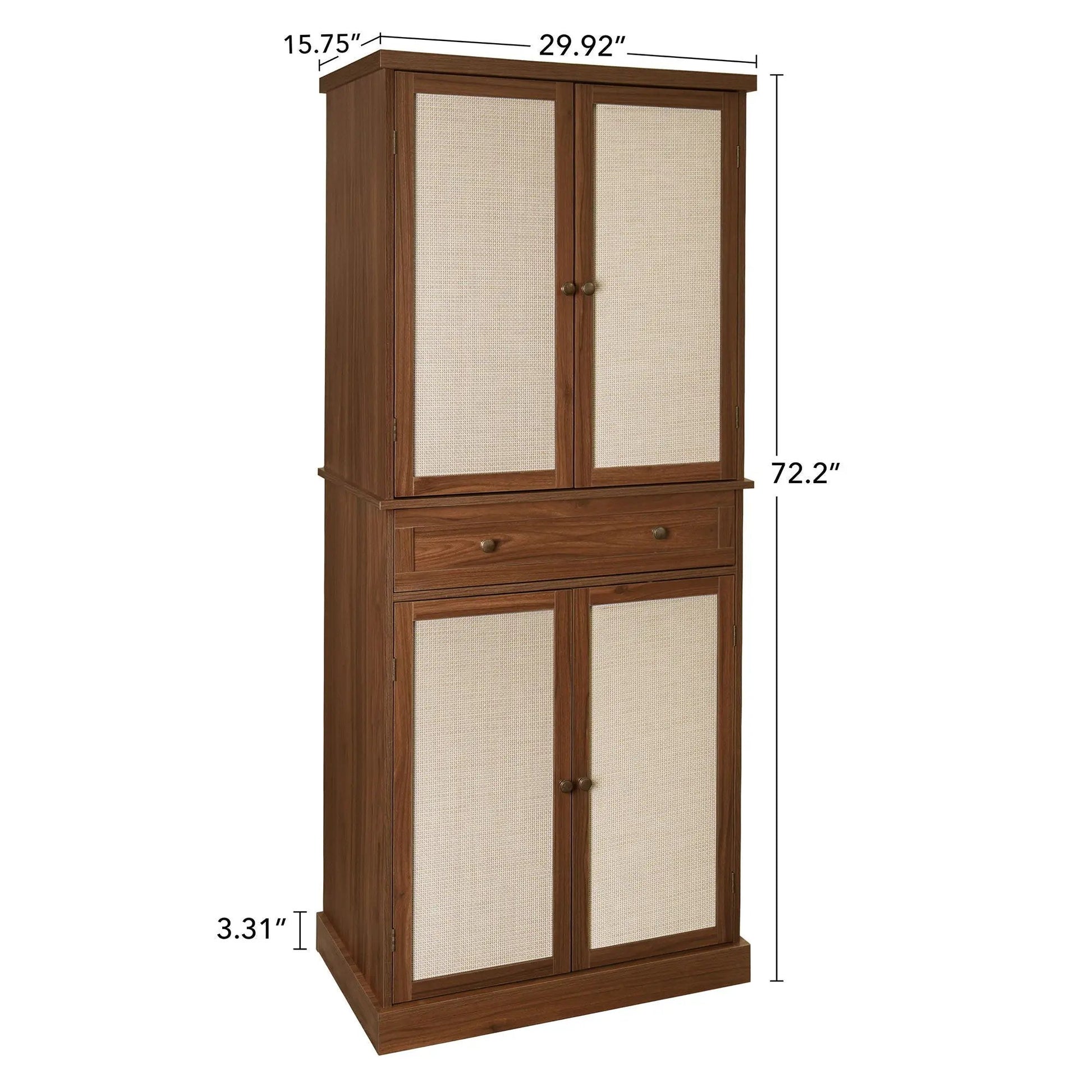 4 Door Storage Cabinet with 1 Drawer cane doors adjustable shelves Unique Piece Furniture on Tampa Home & Garden Store