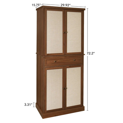 4 Door Storage Cabinet with 1 Drawer cane doors adjustable shelves Unique Piece Furniture on Tampa Home & Garden Store