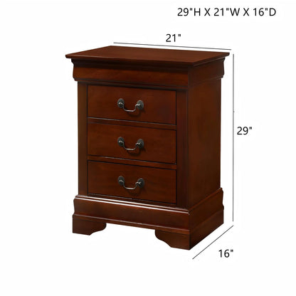 Louis Philippe Nightstand in Wood Veneer
