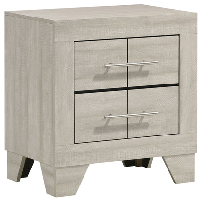 Strout rustic dresser from 4-Piece Queen Bedroom Set in gray wood with metal bar pulls on Tampa Home & Garden Store
