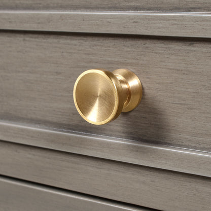 Dauphin 5-drawer executive desk brass knob on gray rubber hardwood surface HouseOfZazla on Tampa Home & Garden Store