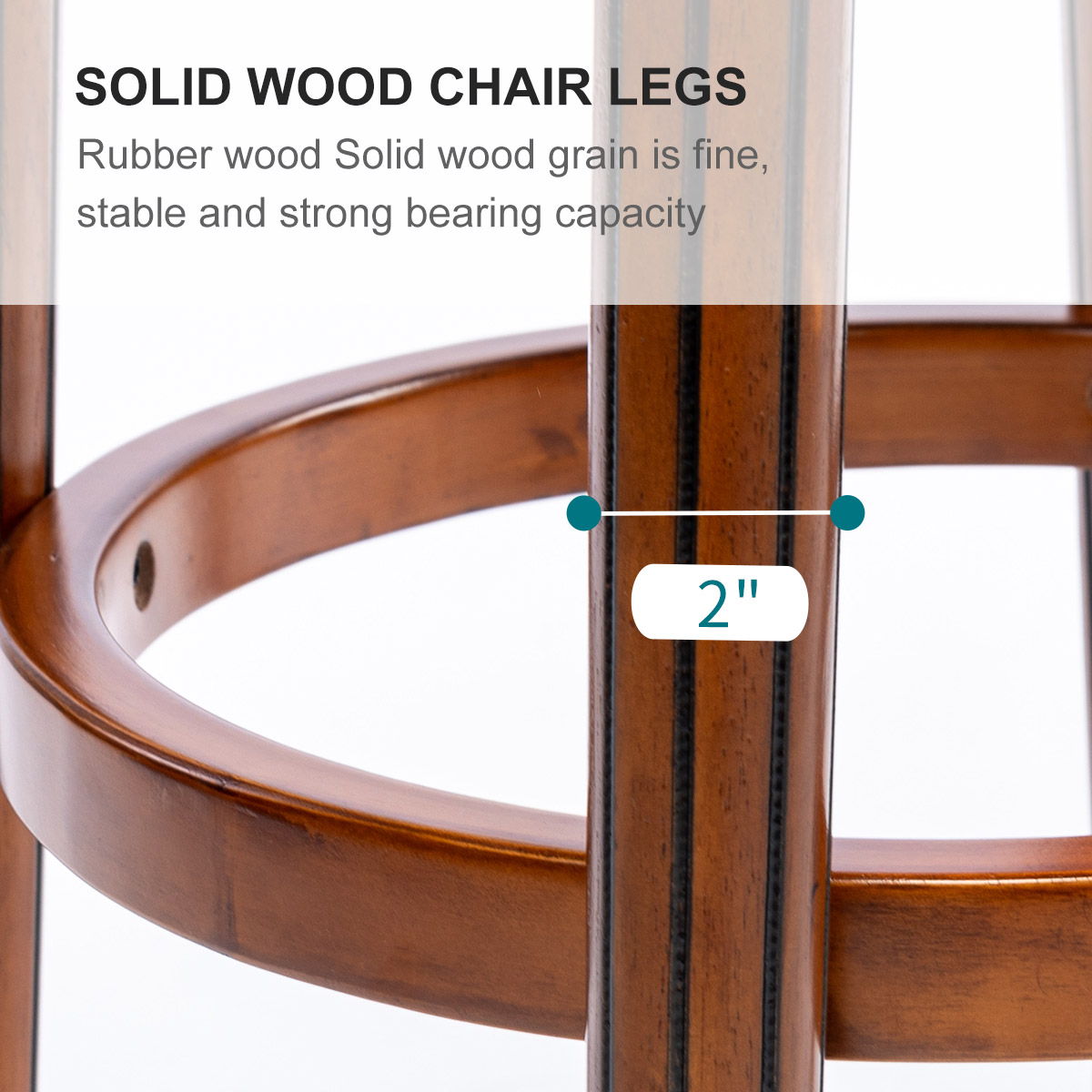 Wooden Bar Stool With a Cow Hide Swivel Seat Back