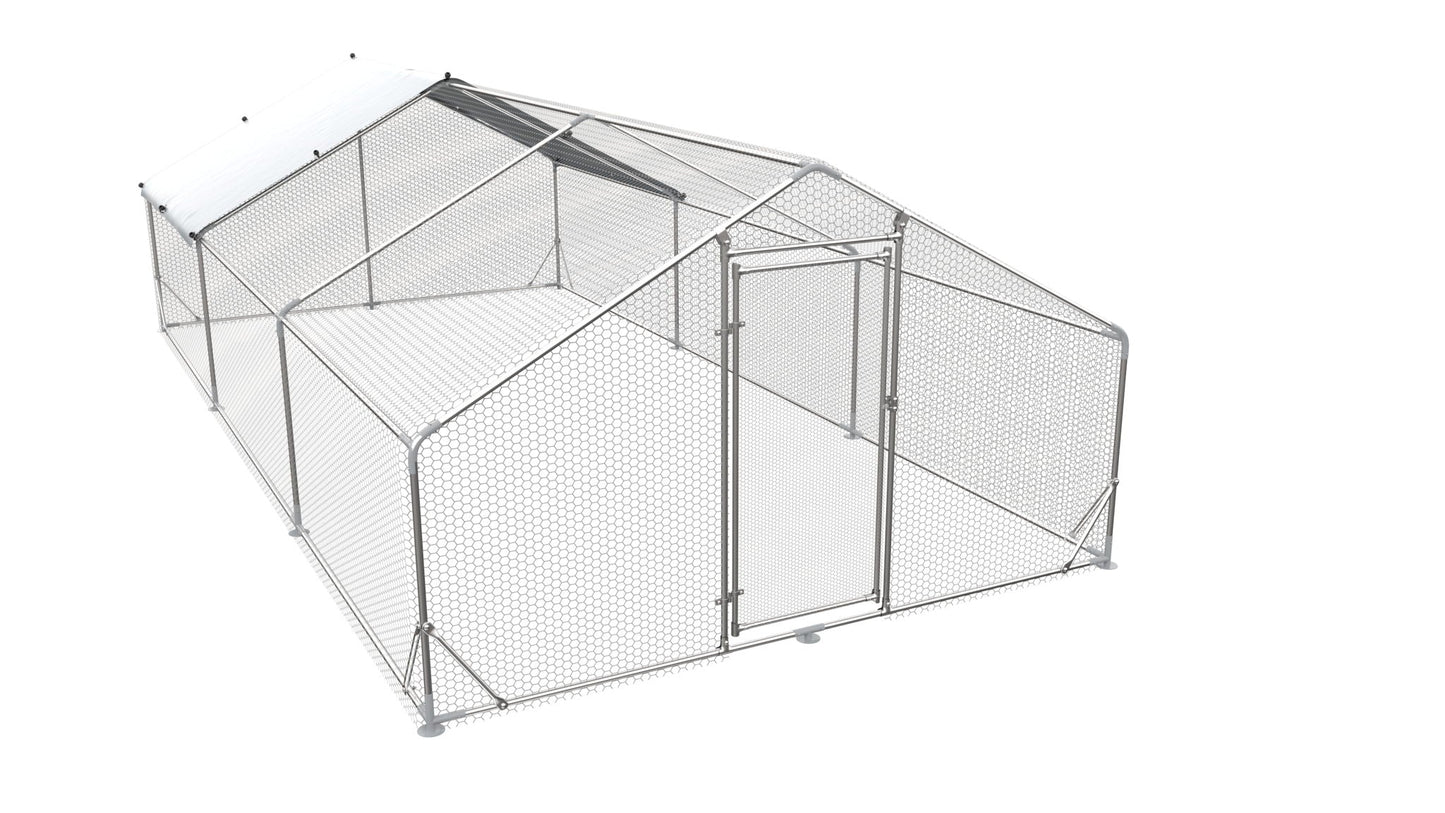 Large Metal Chicken Coop and Waterproof Cover